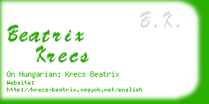 beatrix krecs business card